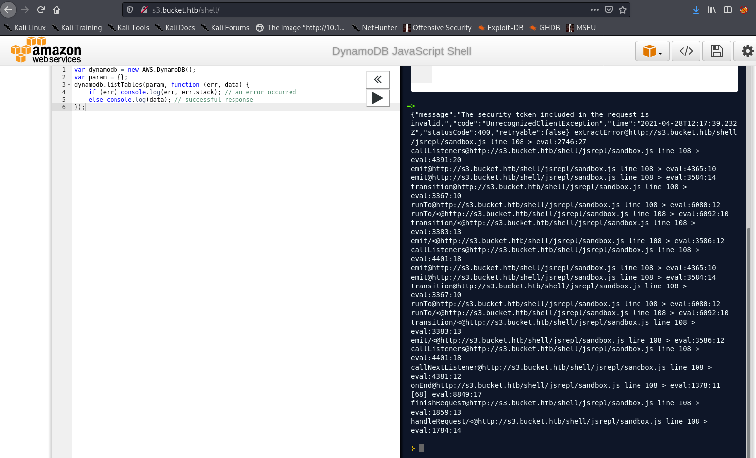 Executing some Javascript SDK code